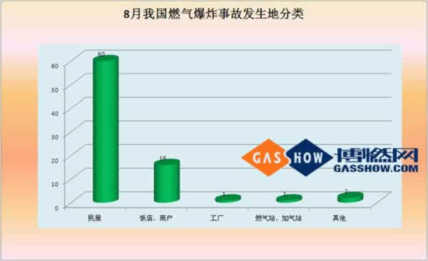 2016年8月份我國燃?xì)獗ㄊ鹿史治鰣?bào)告分類